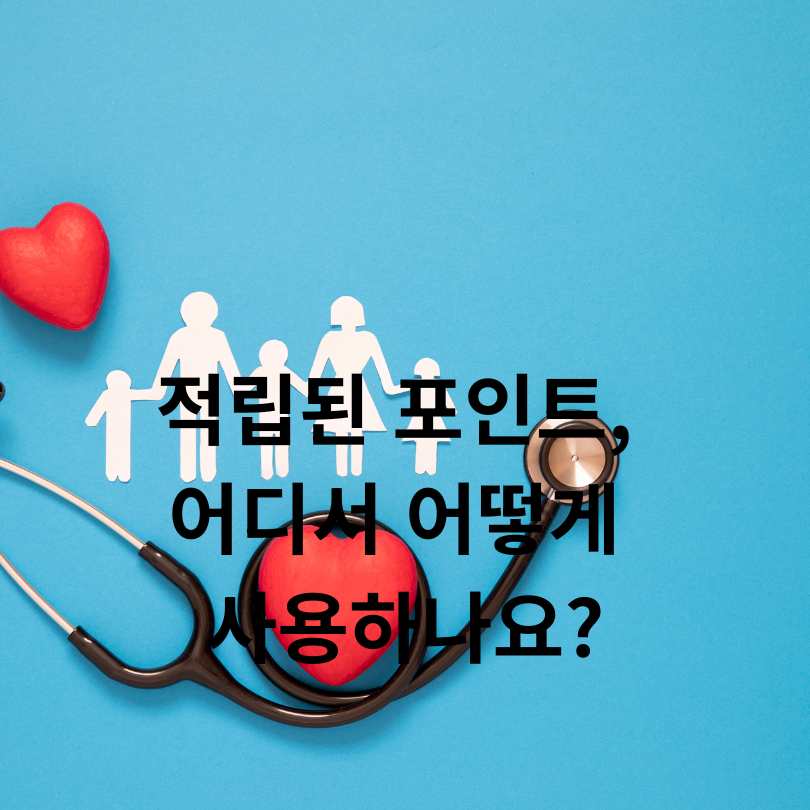 2025 건강생활실천지원금 적립 방법 및 신청방법, 사용처