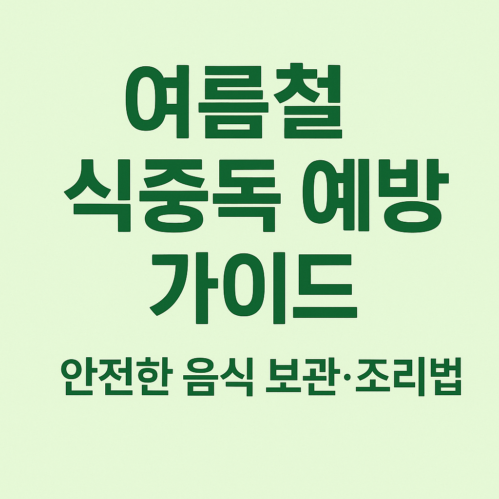 ALT 태그: `여름철 식중독 예방 가이드 – 안전한 음식 보관·조리법 썸네일 이미지`