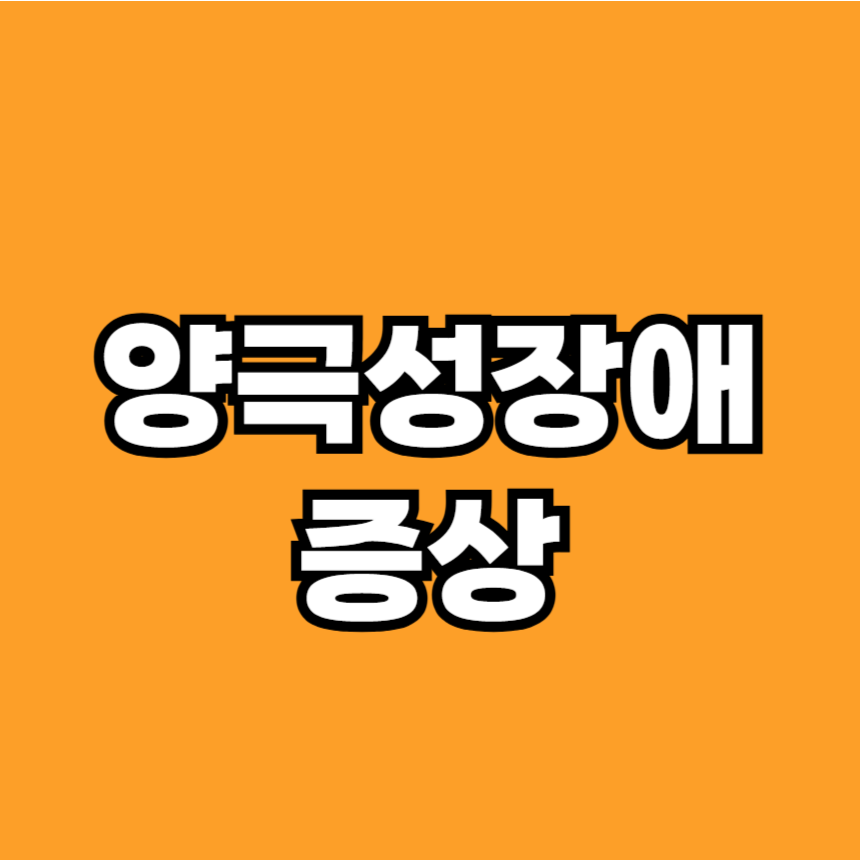 양극성장애 증상