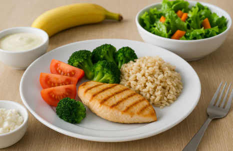 영양소를 골고루 갖춘 건강한 식사