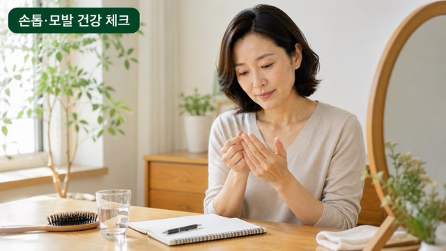 손톱 모발 건강 체크 이미지