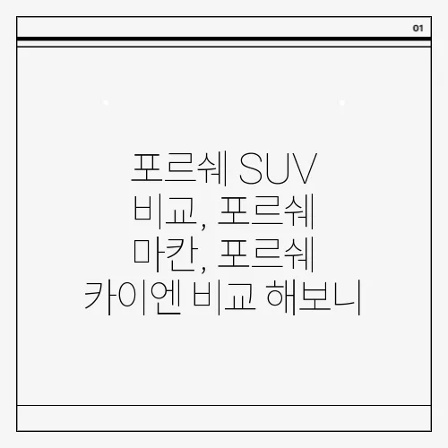 포르쉐 SUV 비교, 포르쉐 마칸, 포르쉐 카이엔 비교 해보니