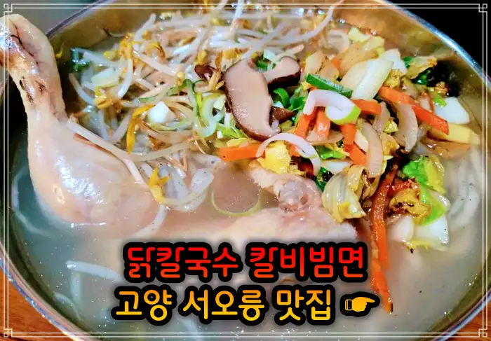 고양 서오릉 맛집 닭칼국수, 비빔칼국수