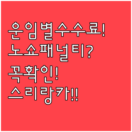 스리랑카항공 항공권 취소, 운임 종류..