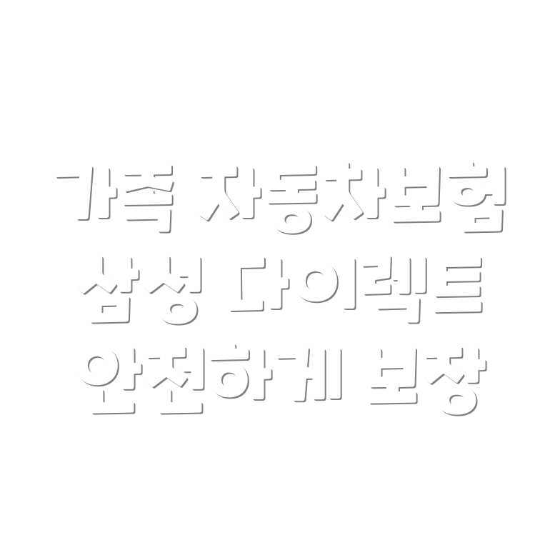 자동차보험 가족 한정