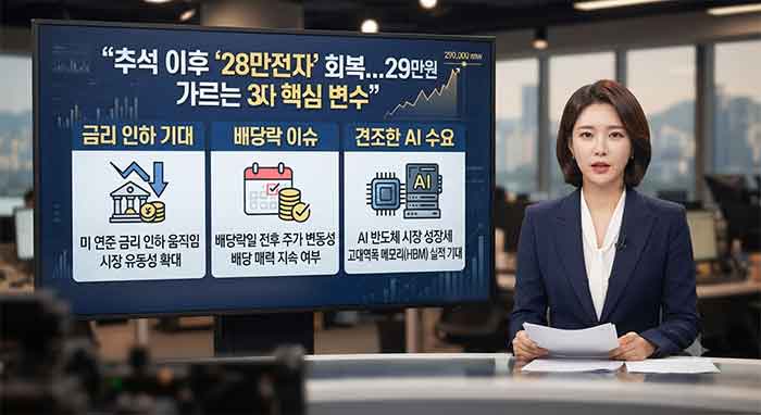 뉴스진행 중인 여자 아나운서.