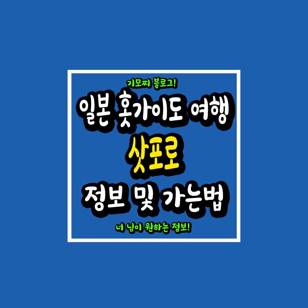 일본 홋가이도 여행 삿포로 정보