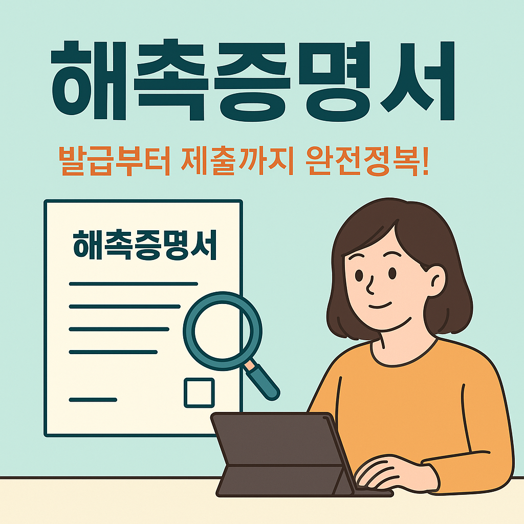 해촉증명서 뜻 발급 제출 양식 다운로드 알아보기