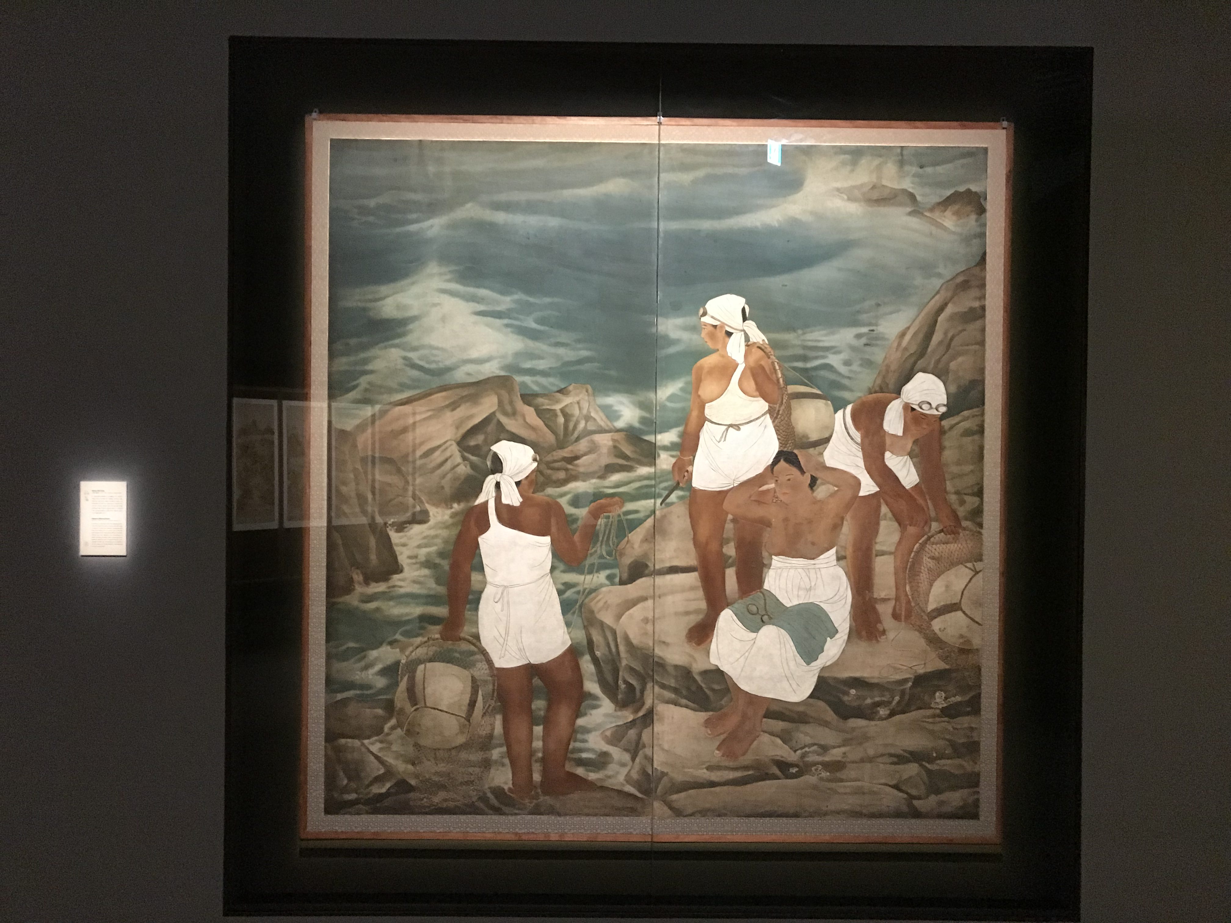 해녀도2폭가리개