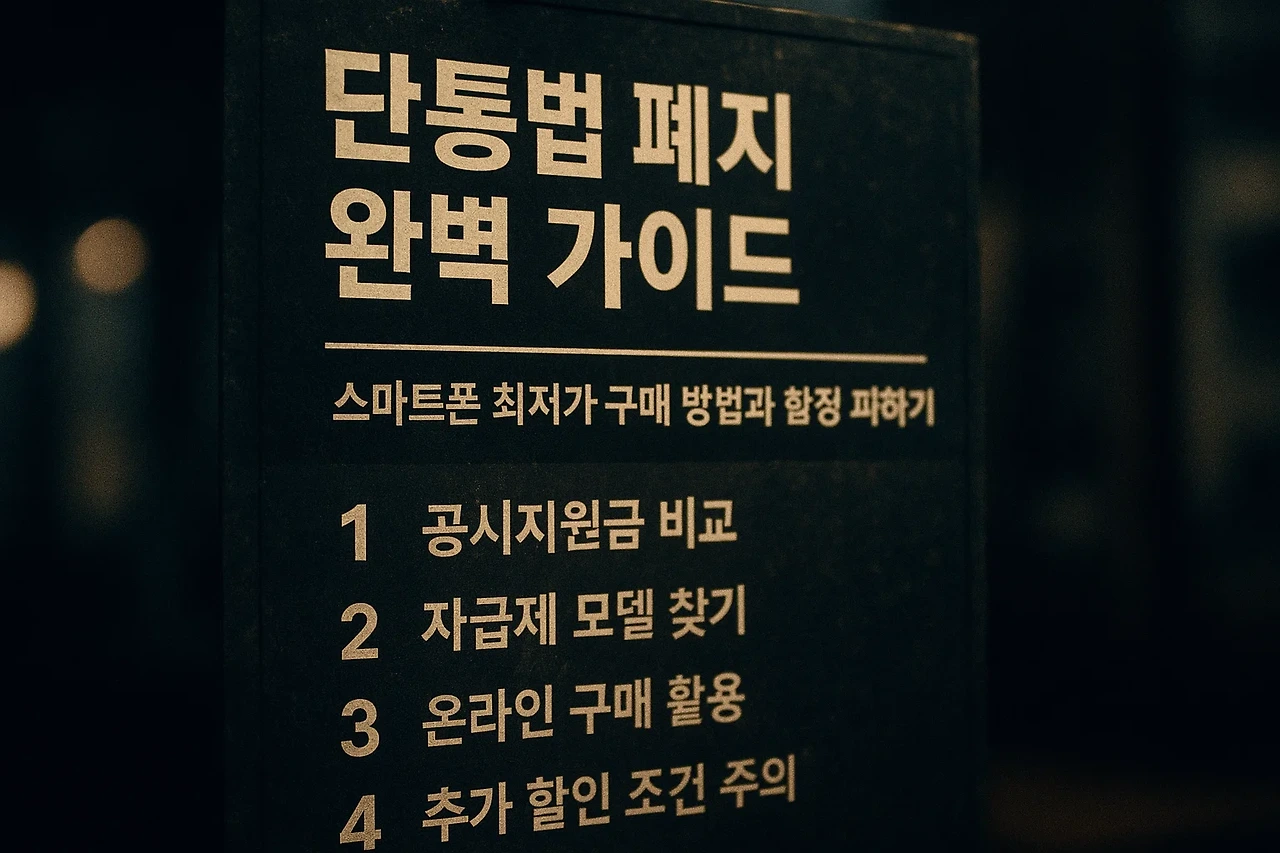 단통법 폐지에 따른 스마트폰 구매 방법 안내 이미지