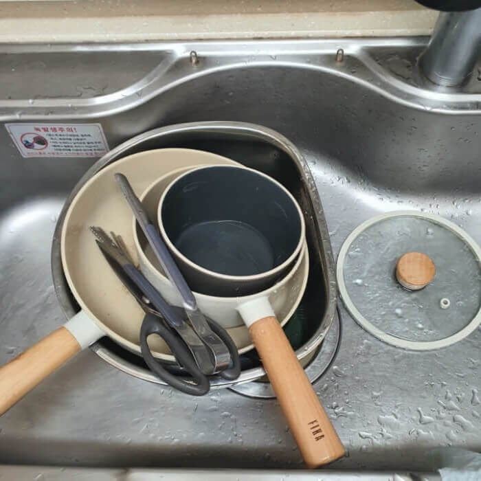 설거지 전 그릇