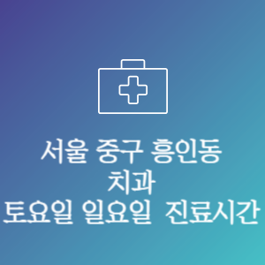 서울 중구 흥인동 치과 주말 토요일 일요일 문여는 병원 진료시간