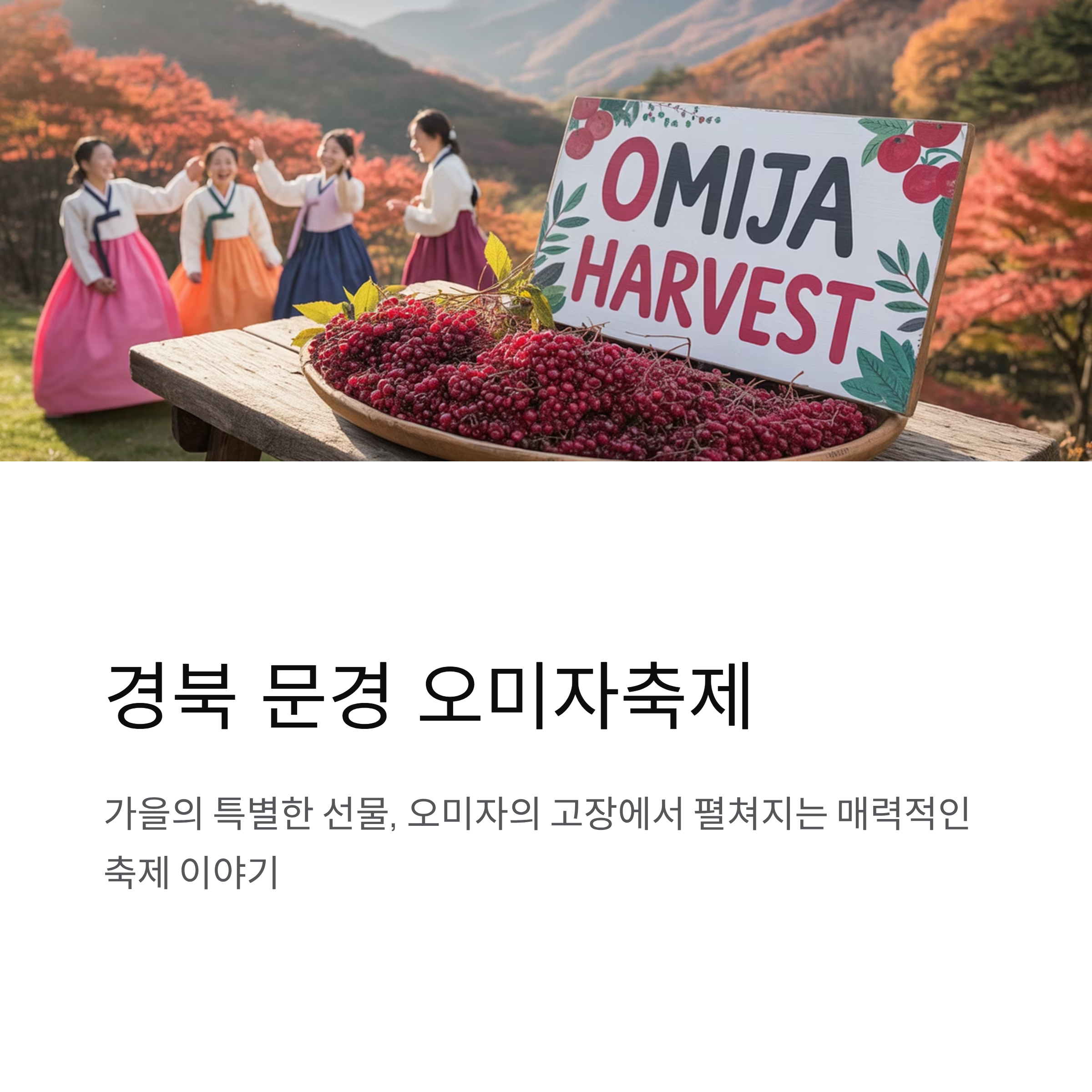 경북 가볼만한곳 문경 오미자축제 기본정보 총정리