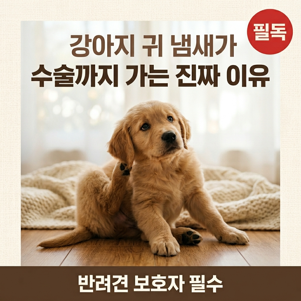 강아지 귀 냄새 그냥 뒀다가 수술비 150만 원 나온 실화