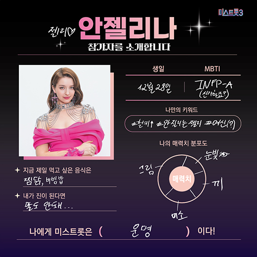 미스터트롯3 참가자 안젤리나