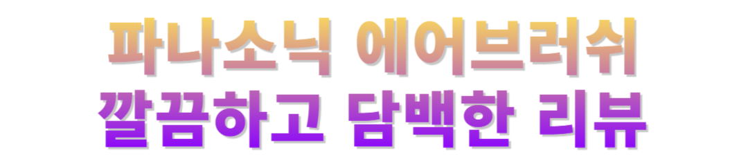 파나소닉 에어브러쉬 후기