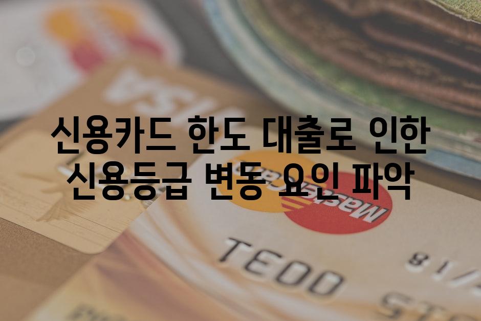 신용카드 한도 대출로 인한 신용등급 변동 요인 파악