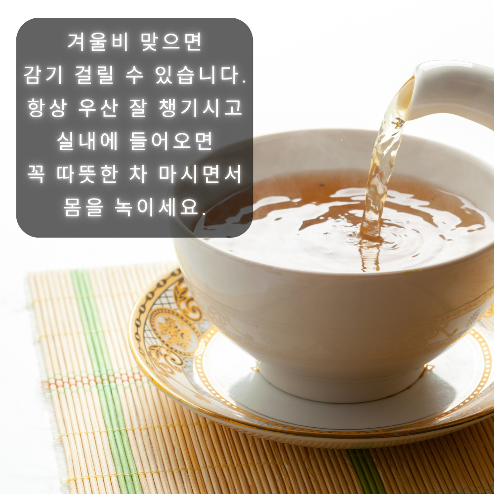 겨울비 오는날 인사말 이미지