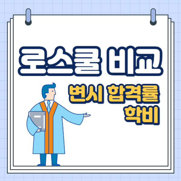 로스쿨 대학 25개 학비 비교 및 변호사 시험 합격률 순위