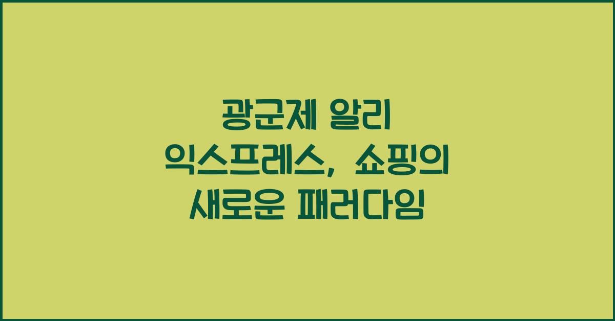 광군제 알리 익스프레스