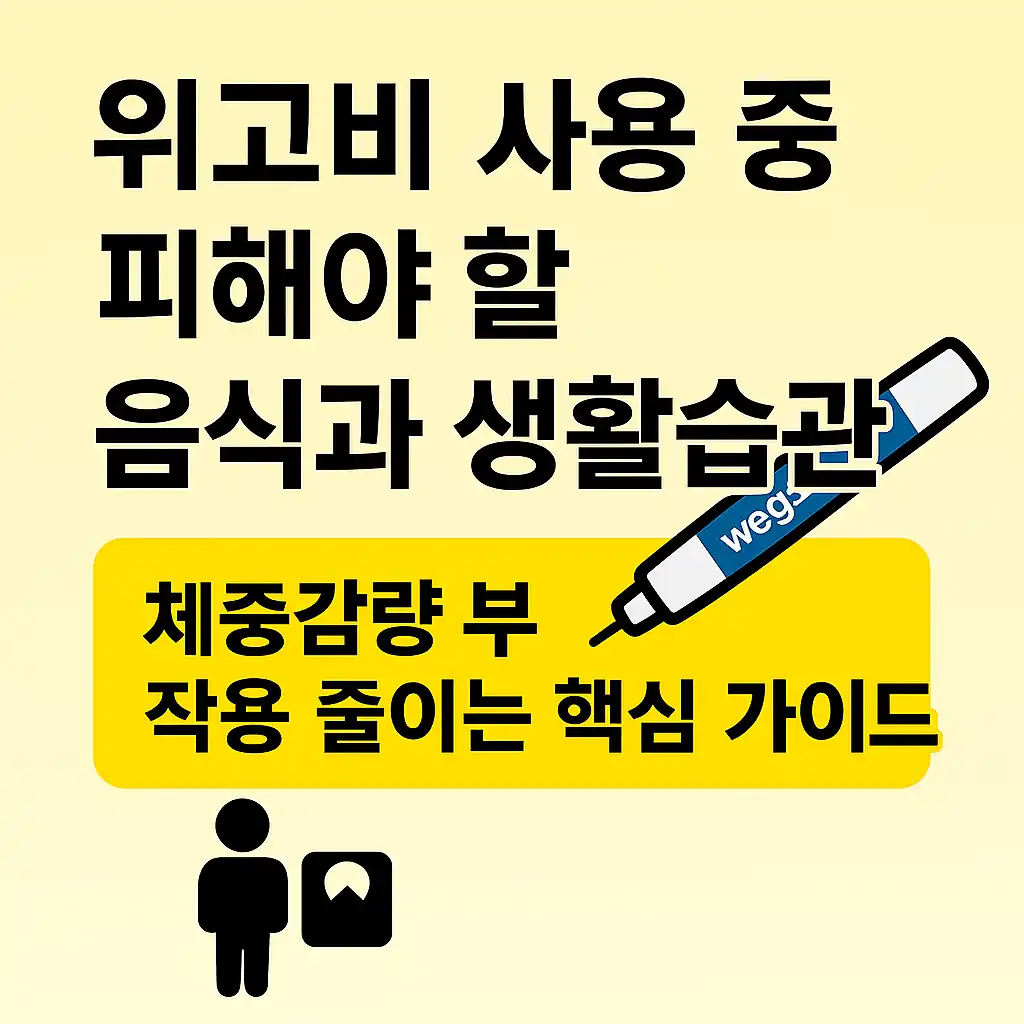 위고비 사용 중 피해야 할 음식과 생활습관