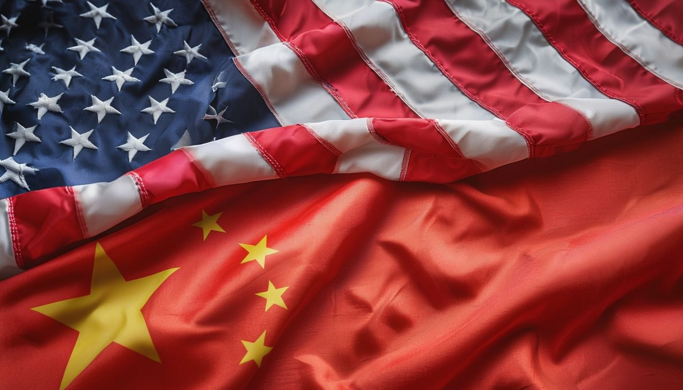 미국과 중국 국기