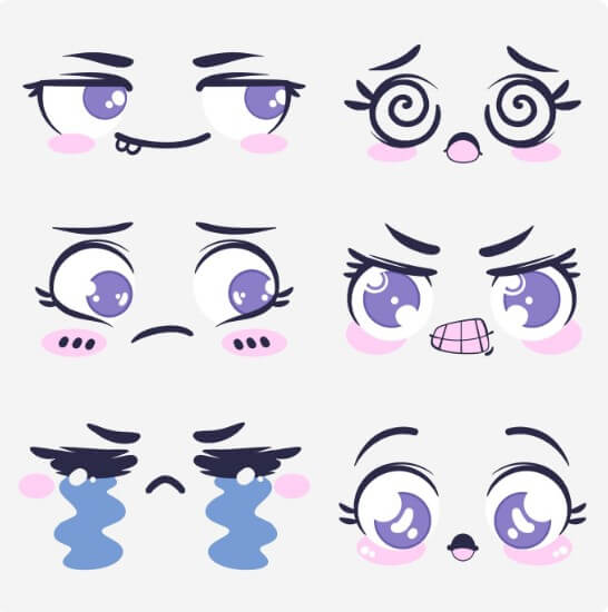 여러 가지 눈 표정