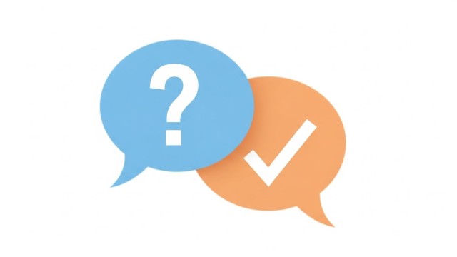 질문과 답변을 상징하는 두 개의 말풍선 아이콘