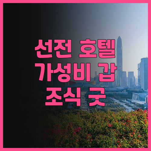 선전 윈주 호텔.. 가성비 최고! 깨