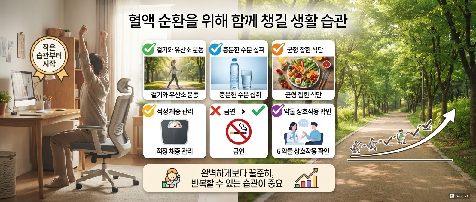 혈액 순환을 위해 함께 챙길 생활 습관