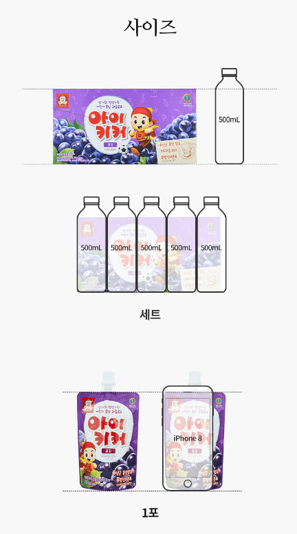 정관장 아이키커 제품 사이즈