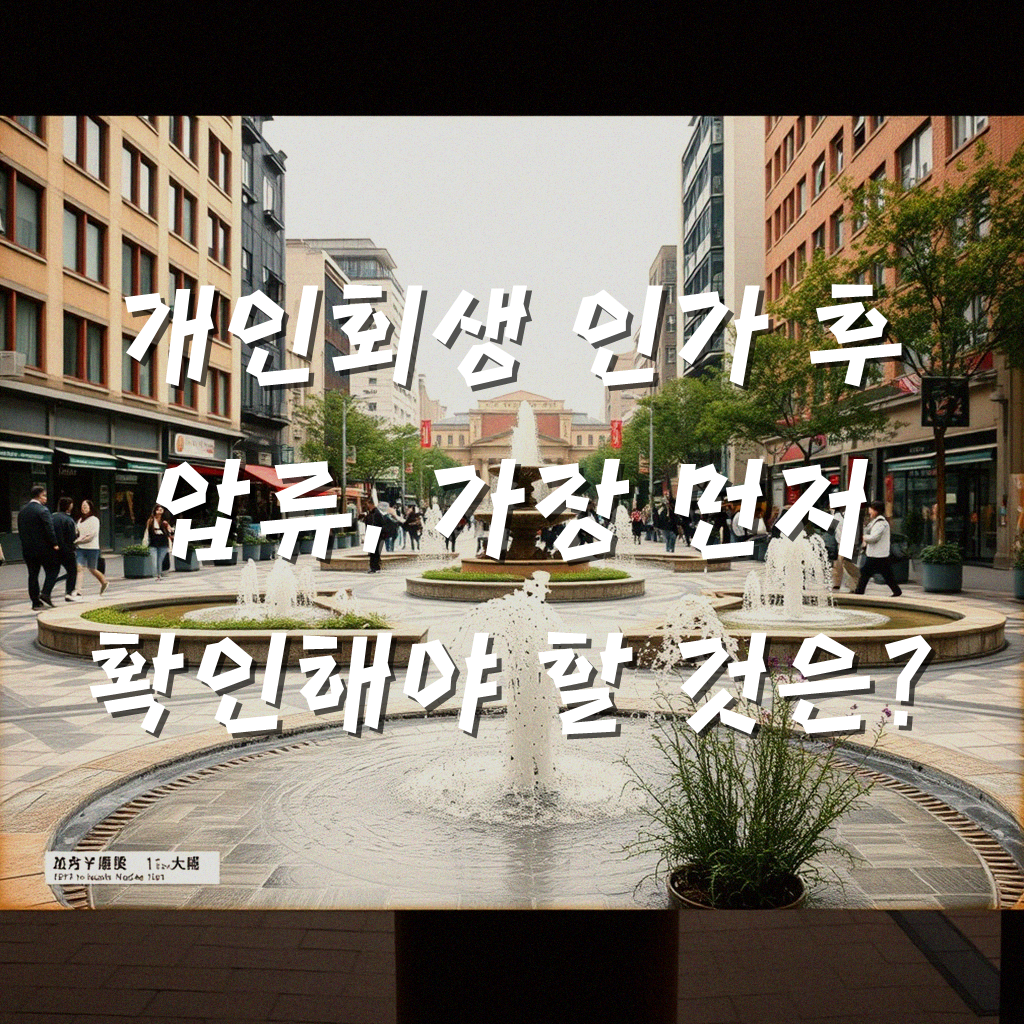 개인회생 인가 후 압류 해제는 어떻게 해야 할까요
