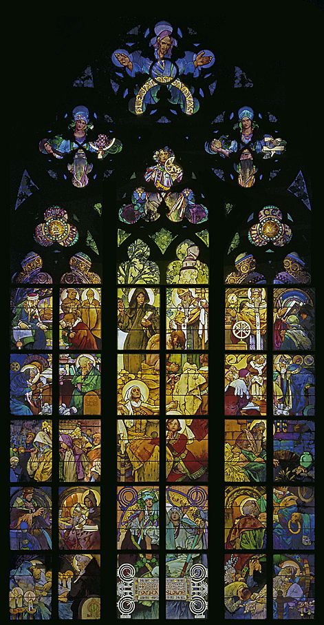 무하의 스테인글라스