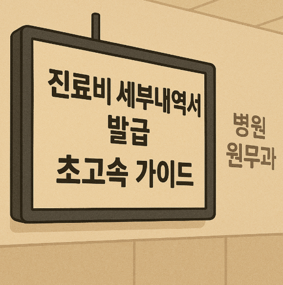 진료비 세부내역서 발급 초고속 가이드