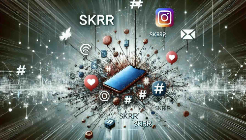 An abstract representation of social media influence, with elements