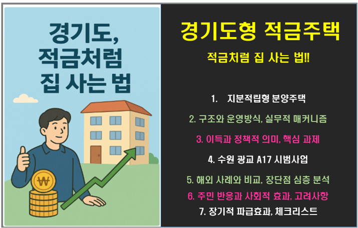 경기도형 적금주택, 적금처럼 집 사는 법 : 지분적립형 분양주택