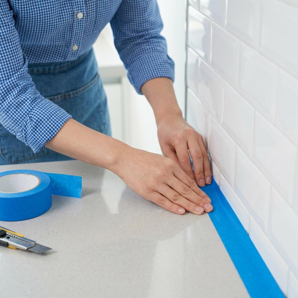 주방 실리콘 쏠 때 마스킹 테이프 안 붙이면 생기는 일