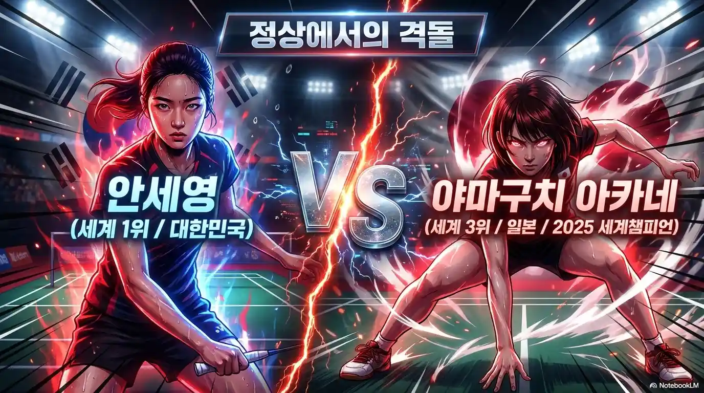 안세영 세계 1위 대 야마구치 아카네 세계 3위 결승 한일전 대진 - 2025 세계챔피언 격돌