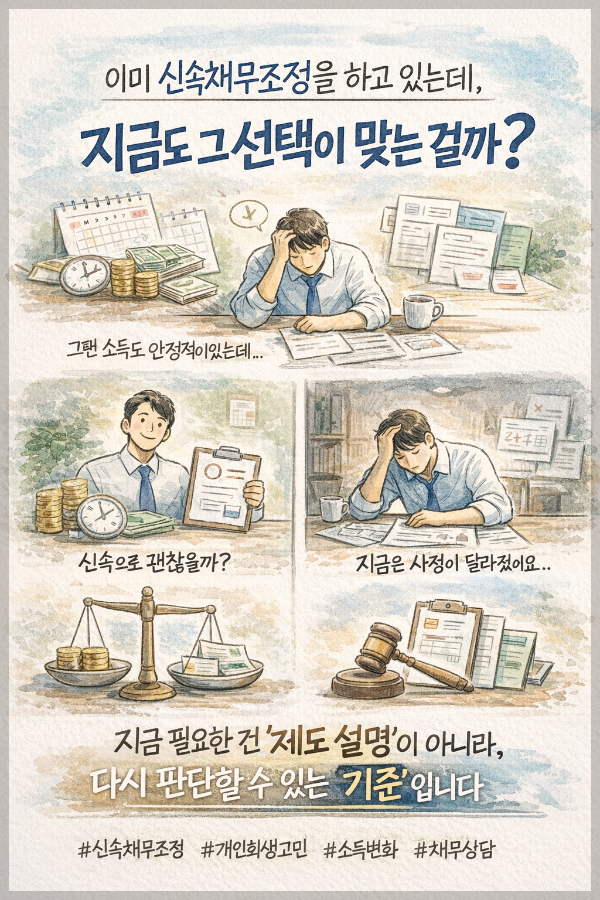 신속채무조정 중 개인회생이 고민