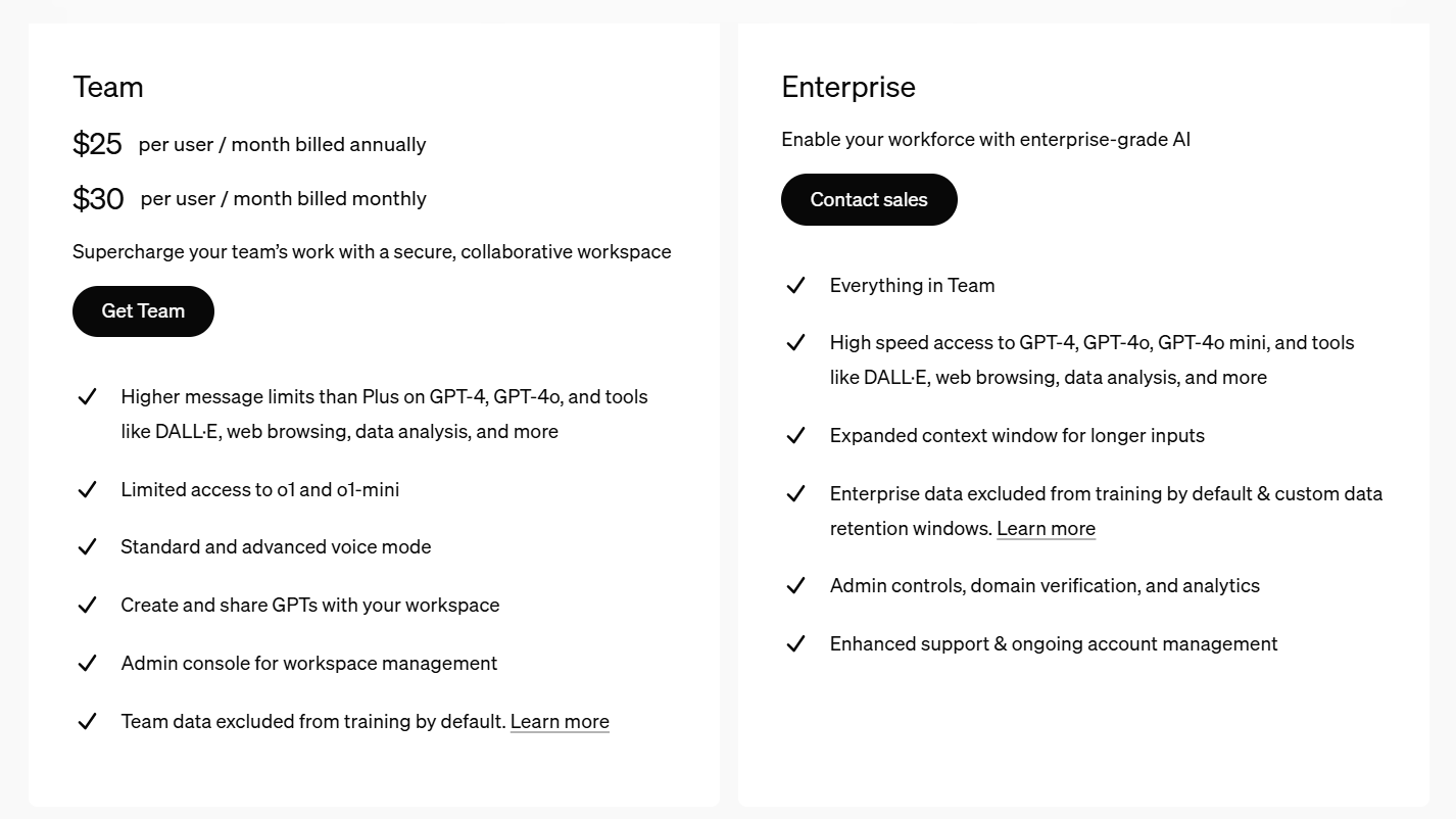 챗GPT 팀 요금제로 전환