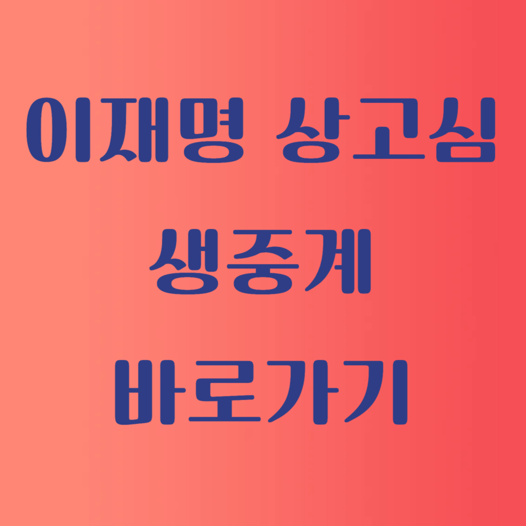 이재명 재판 생중계