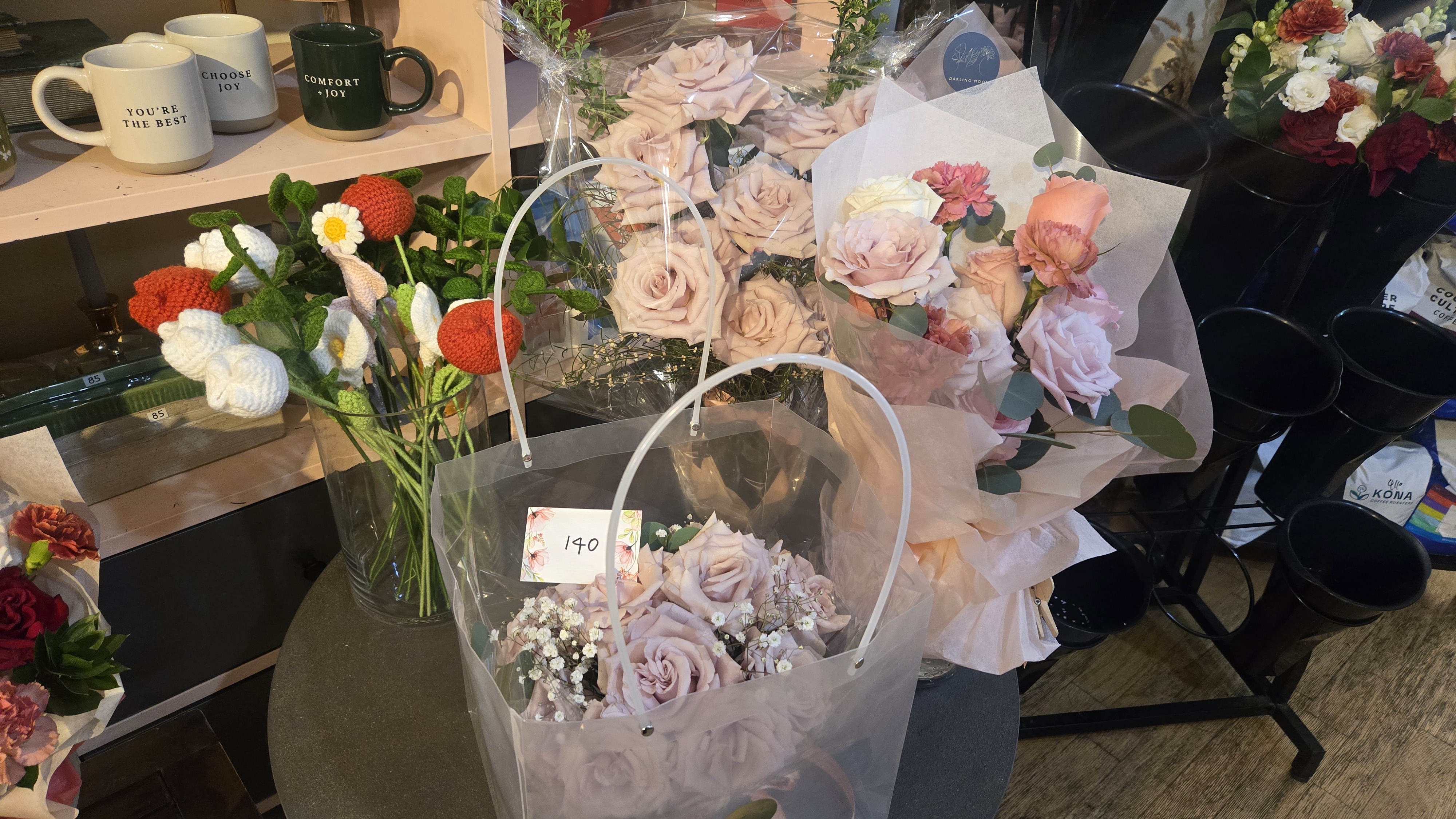 Cafe Atelier 선물용 꽃포장, 맨해튼에서 꽃주문도 가능, 꽃포장이 예쁘다