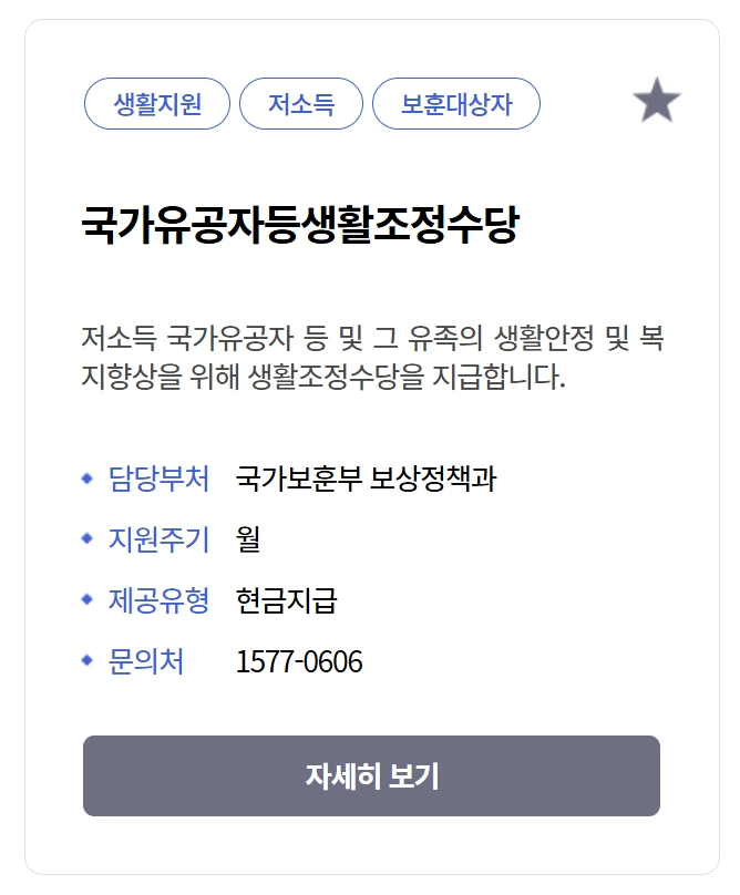 국가유공자 생활조정수당 신청방법