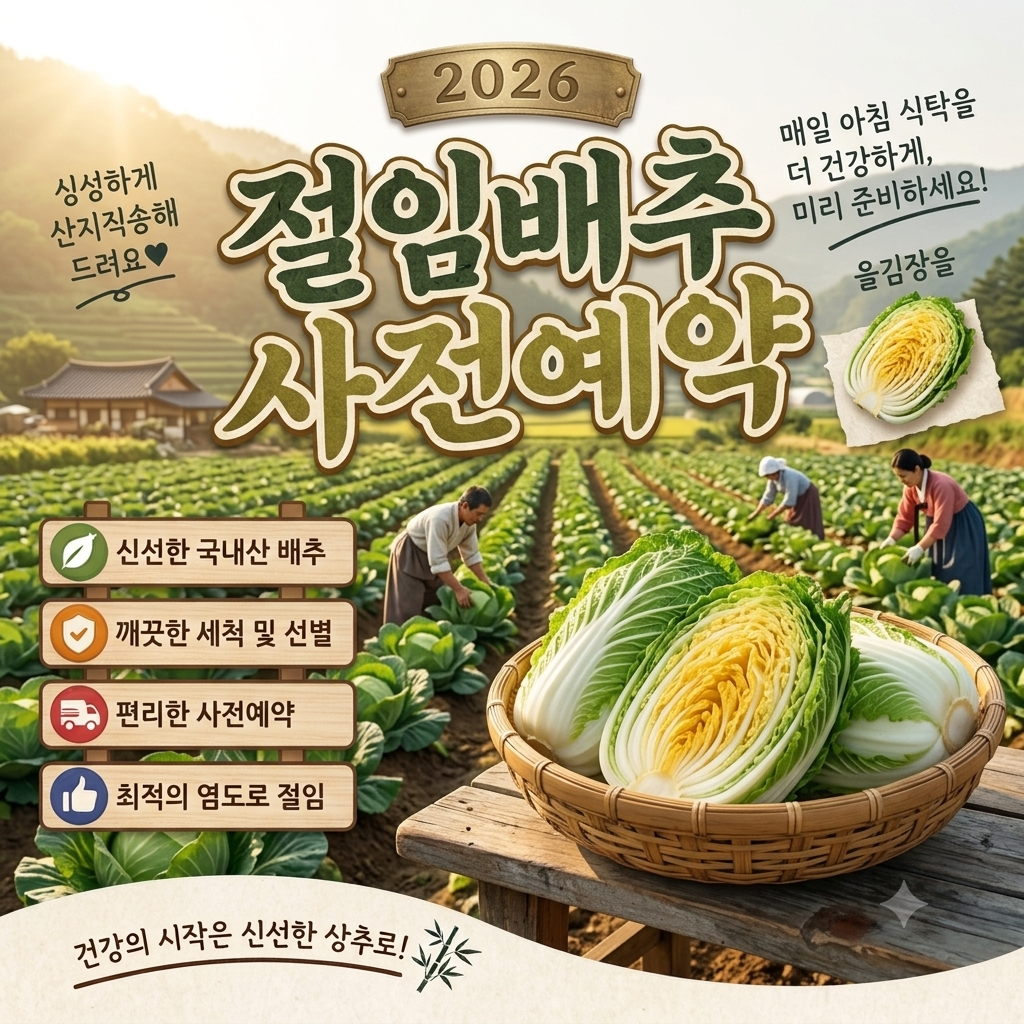 절임배추 20kg 몇포기? 절임배추 사전예약 저렴하게 구매하기