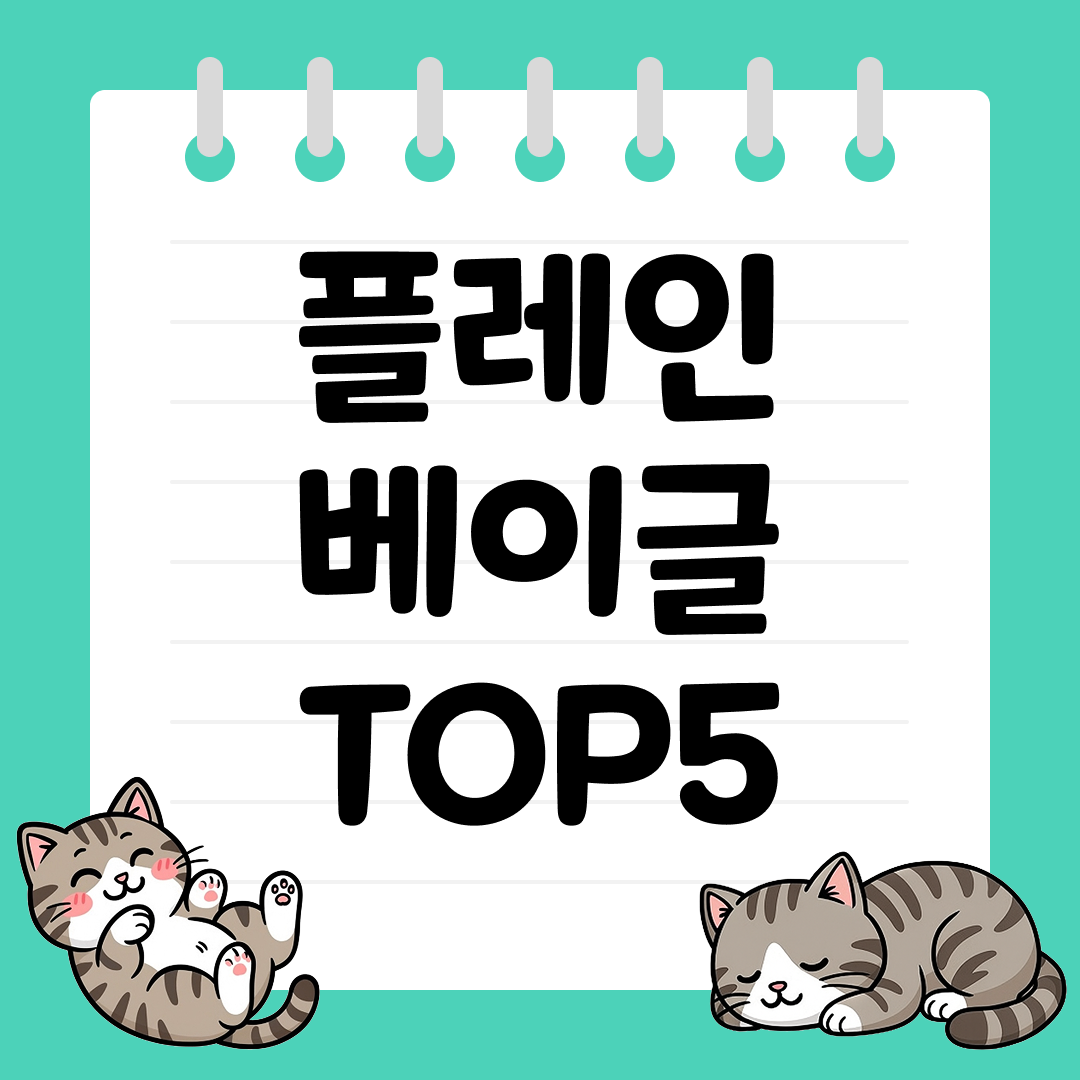 아침 대용 식사로 좋은 플레인 베이글 추천 순위 TOP5