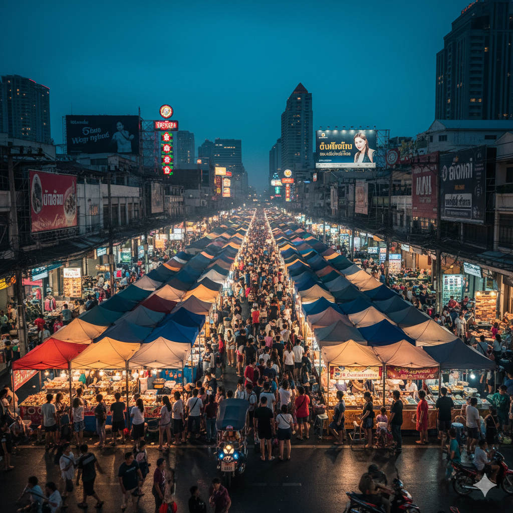태국의 명물 야시장