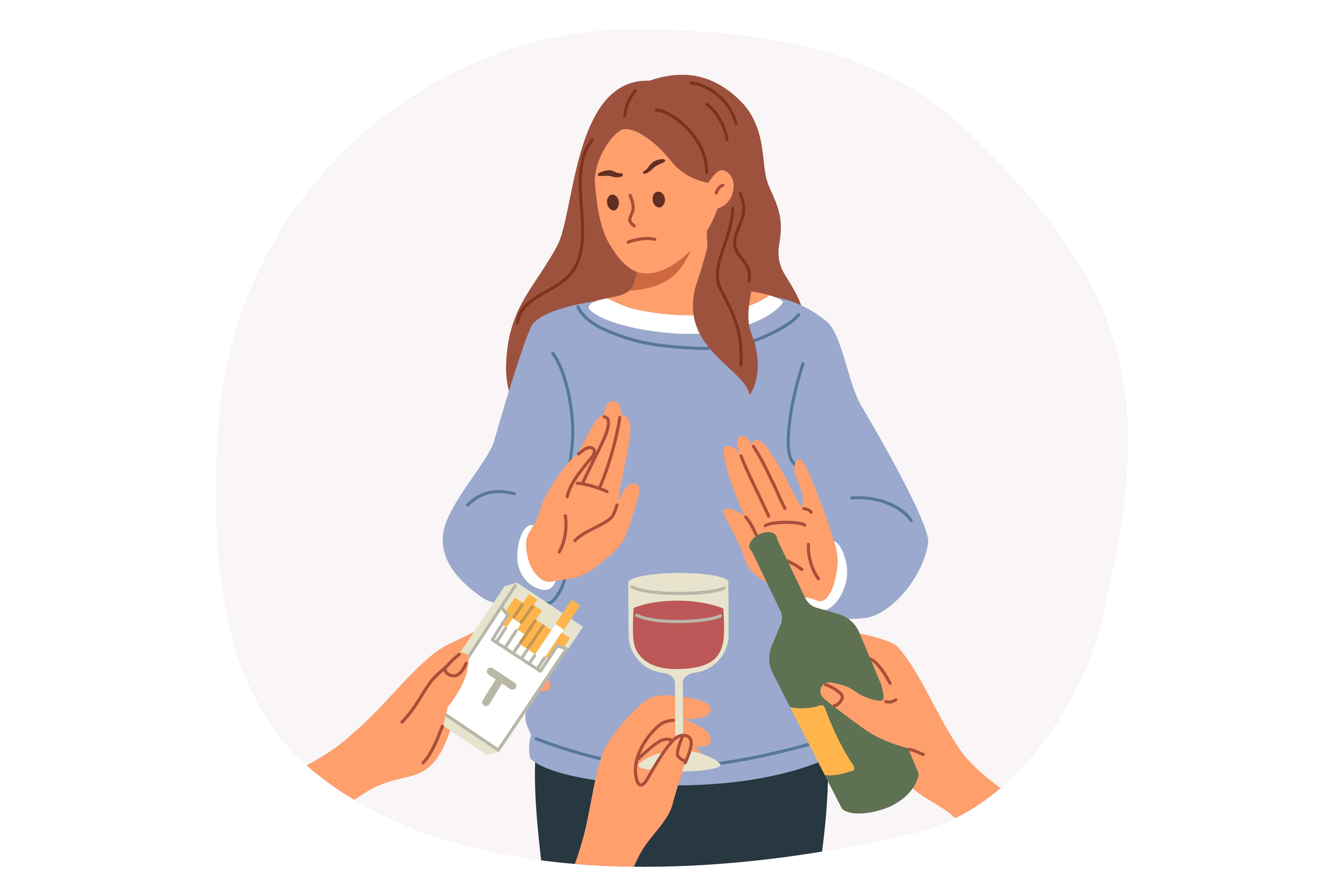 고혈압 원인, 증상, 치료법을 위한 금연 금주 생활습관 강조 이미지