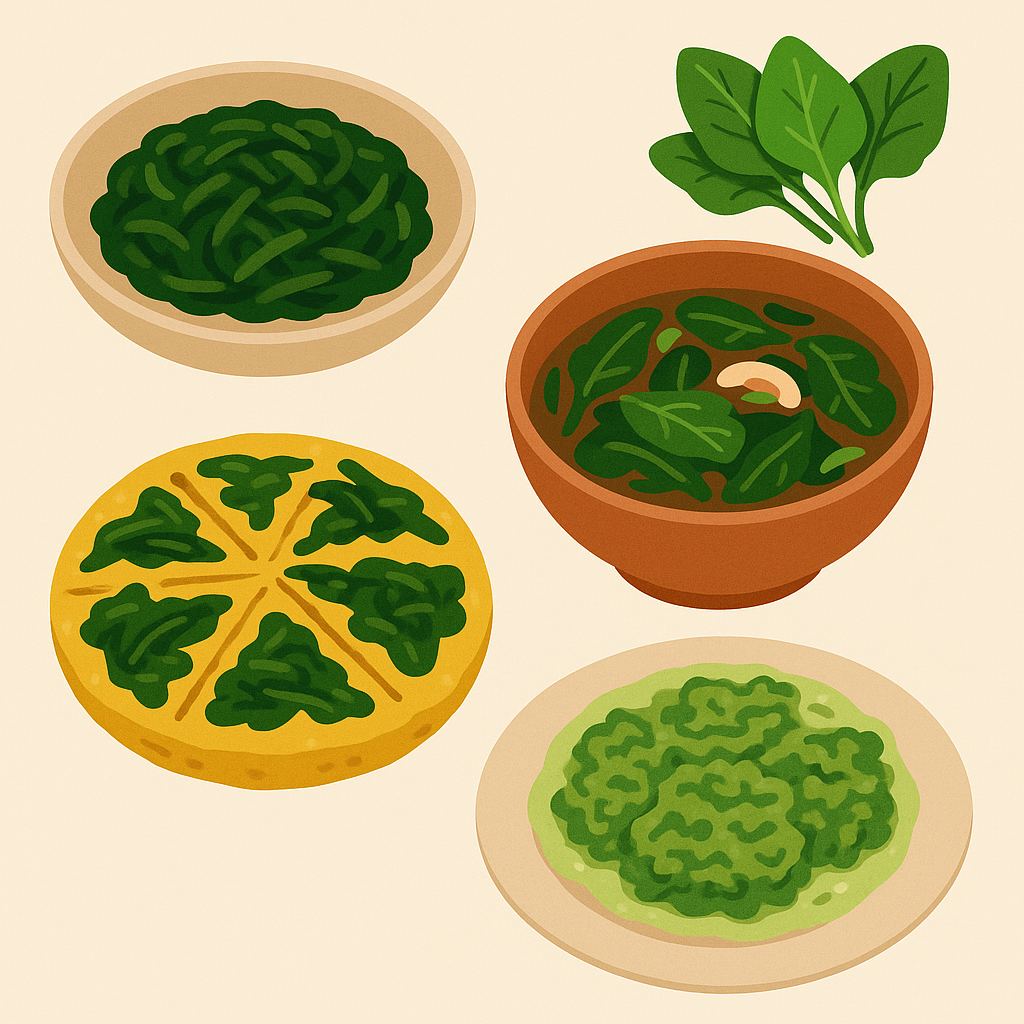 영양 가득 초록빛 보물, 시금치 요리