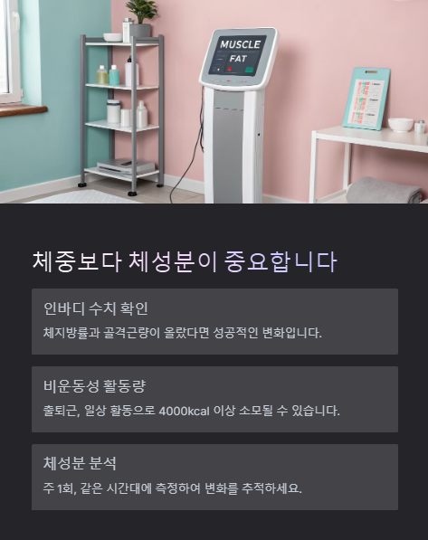 체중보다 체성분이 중요 합니다