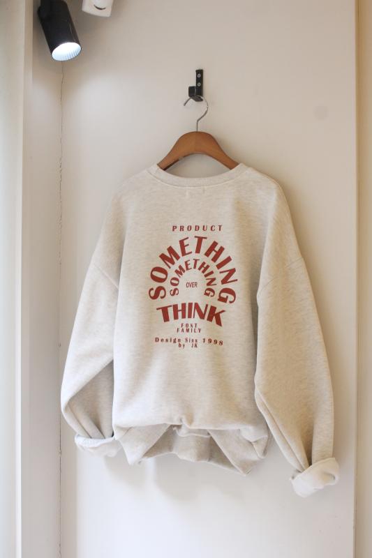 PRODUCT 레터링 양기모 루즈핏 여자 맨투맨 티셔츠